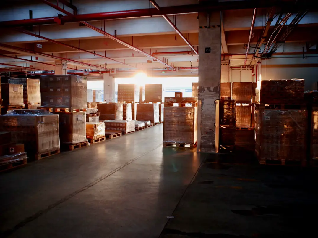 Manufacturing facility preparing goods for international export